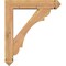 Ekena Millwork Olympic Arts and Crafts Smooth Bracket w/ Offset Brace, Western Red Cedar, 5 1/2"W x 24"D x 28"H BKT0604X24X28OLY03SWR - alternate 4